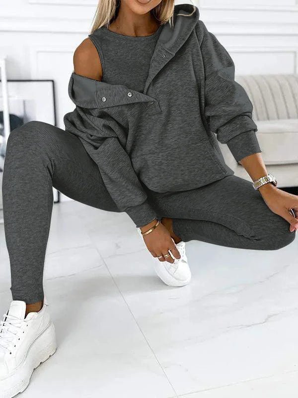 Casual and Comfortable Sweatshirt Suit - outfithaven