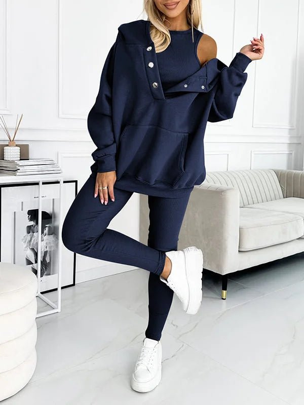 Casual and Comfortable Sweatshirt Suit - outfithaven