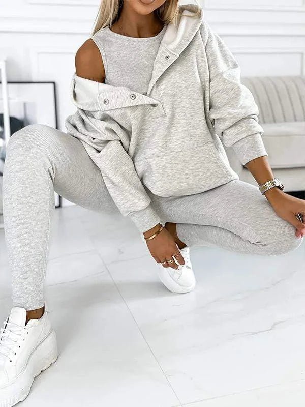 Casual and Comfortable Sweatshirt Suit - outfithaven