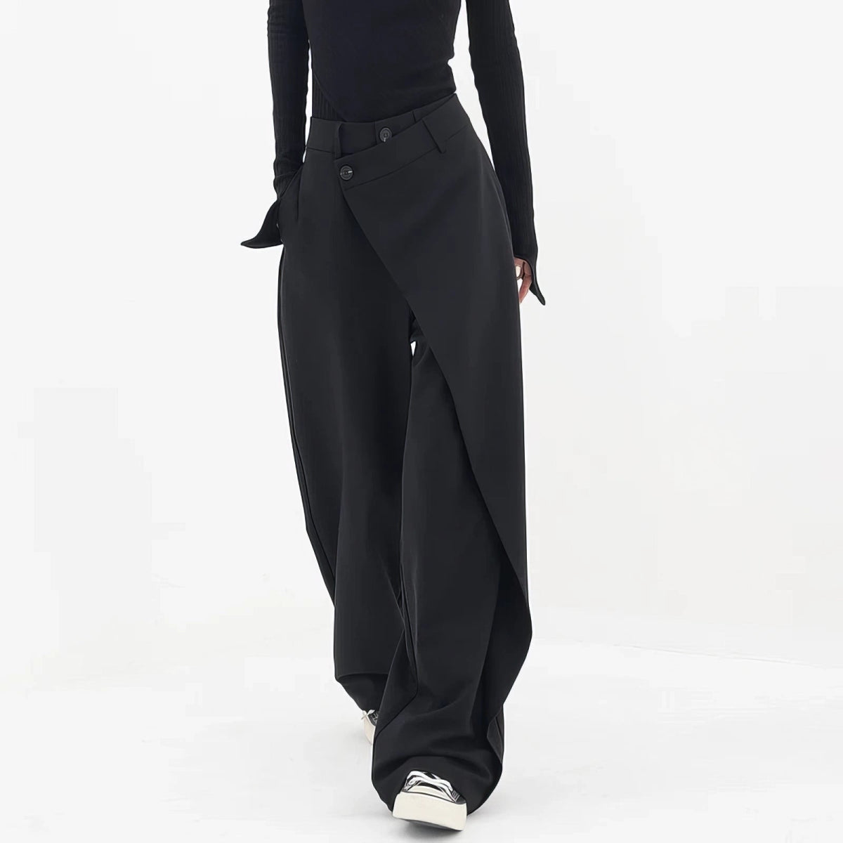 High-waisted casual pants - outfithaven