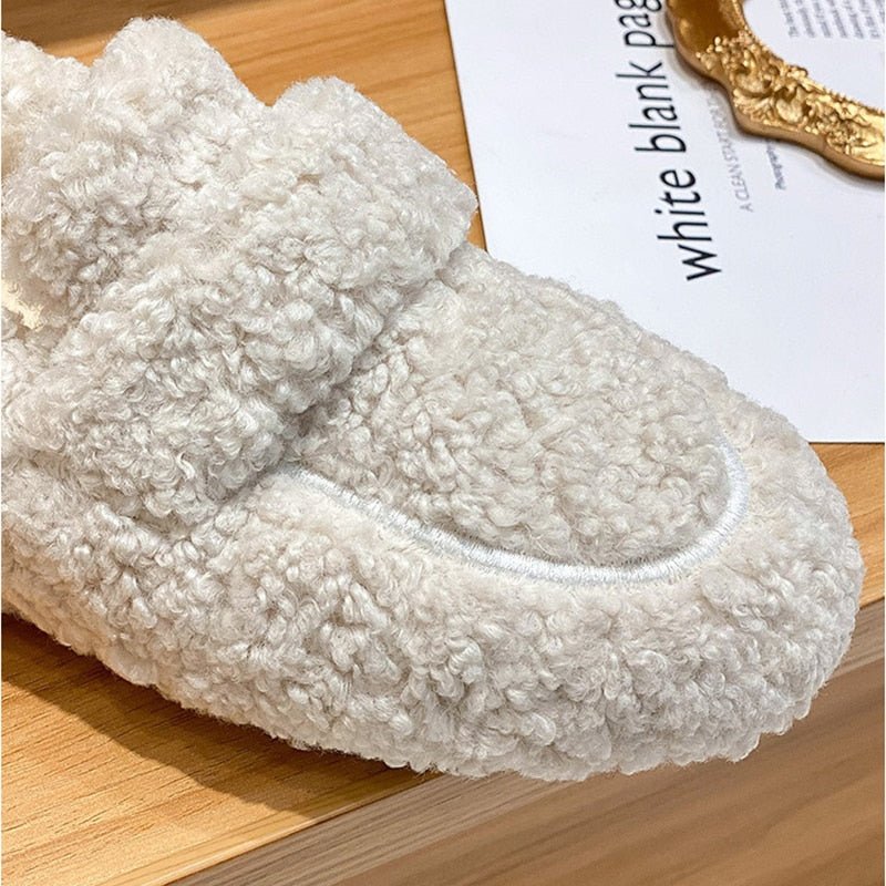 Plush moccasins with non-slip sole - outfithaven